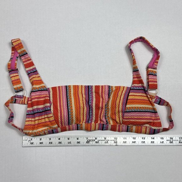 Jessica Simpson Women's L Multi Striped Swim Top NWT - Picture 4 of 13